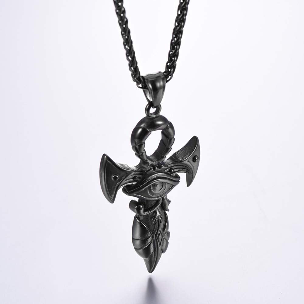 pendentif croix égyptienne Noir homme